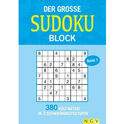 Abbildung von Der große Sudokublock Band 1: 380 Kulträtsel in 3 Schwierigkeitsstufen