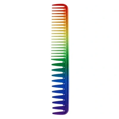 Abbildung von Faletony Regenbogen Kamm Antistatischer Styling Haarkamm Professionelle Friseur Haarstyling für Salon Friseursalon (Breit Zinkenkamm)