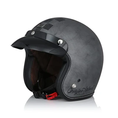 Abbildung von ORIGINE Motorradhelm Jethelm Vintage Rollerhelm Retro ECE Zertifizierung (Scacco Silver Matt,S)