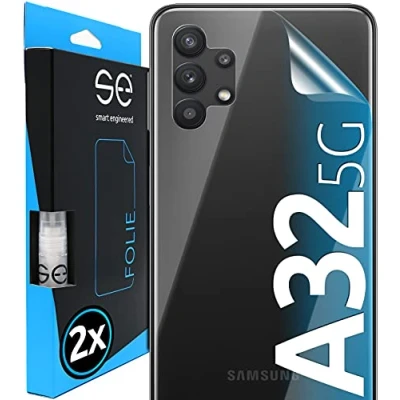 Abbildung von smart engineered [2 STK.] 3D Schutzfolie für die Rückseite kompatibel mit Samsung Galaxy A32 5G, transparenter, selbstheilender Schutz vor Schmutz und Kratzern, Backcover, Alt. Schutzglas