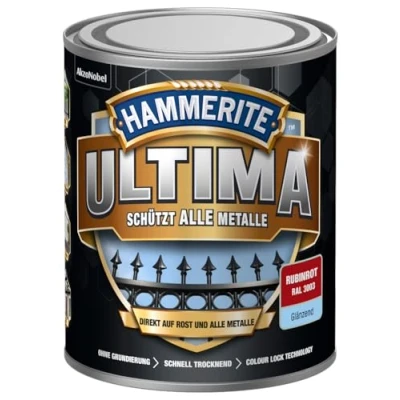 Abbildung von HAMMERITE METALLSCHUTZLACK ULTIMA GLÄNZEND RUBINROT RAL3003 750ML