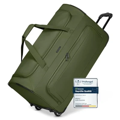 Abbildung von REDOLZ große L Trolley Reisetasche mit Rollen 71 cm 81 Liter für Männer &amp; Frauen (Duffle Essentials)