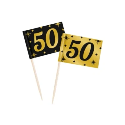 Abbildung von Cocktailstäbchen 50 Jahre nobel 6,5 cm Stück