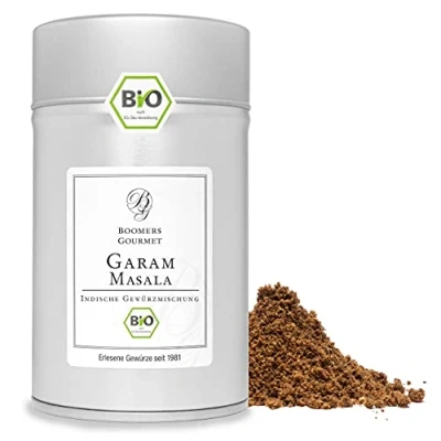 Abbildung von Boomers Gourmet Bio Garam Masala I indische Gewürzmischung Gewürz Gewürzdose 11,5 cm 80 g
