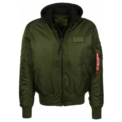 Abbildung von Alpha Industries MA1 DTEC Übergangsjacke, Herren, Größe: Large, Dark green black