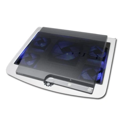 Abbildung von USB KÜHLER ZUSATZLÜFTER Cooler STÄNDER 5 x LÜFTER 2 FÜR Playstation 3 / 4 Xbox 360 ONE [WEIß]