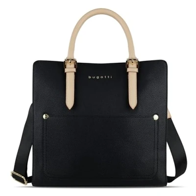 Abbildung von bugatti Ella Handtasche L für Damen, Frauen Tasche groß, Damenhandtasche in schwarz