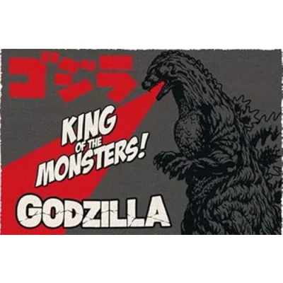 Abbildung von Pyramid International Godzilla Fußmatte aus Kokosfaser für drinnen und draußen, King of The Monsters Design, Außen Innen Fußmatte, 40 cm x 60 cm, offizielles Lizenzprodukt