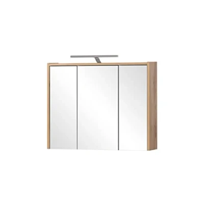Abbildung von Schildmeyer Carlos Spiegelschrank, Holzwerkstoff, Eiche Landhaus Dekor, 74,5 cm