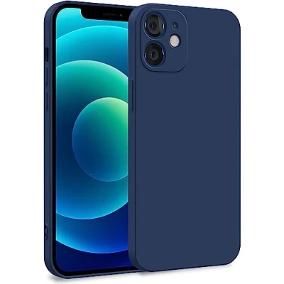 Abbildung von MyGadget Hülle kompatibel mit iPhone 12 Mini Zweilagige Handyhülle Kameraschutz Cover Innenfutter &amp; Silikon außen Dunkelblau