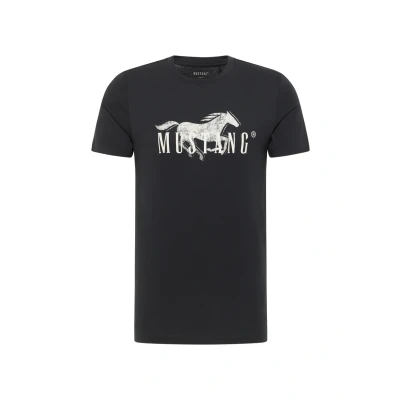 Abbildung von Mustang Tshirt print, Herren, Größe: Large, Schwarz