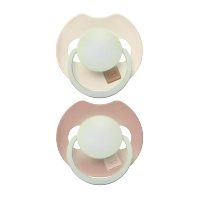 Abbildung von Beruhigungssauger Silikon dynamisch LOVI Prime, 2 Stück, Sterilisationskapsel, Saugreflex, antiallergisch, BPA frei (Ivory Glow/Blush Glow, 6 18)