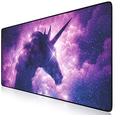 Abbildung von TITANWOLF XXL Mauspad Gaming 900x400 mm Mousepad groß Tischunterlage Large Size für Kinder verbessert Präzision und Geschwindigkeit Roccat Razer Logitech Maus Tastatur Einhorn