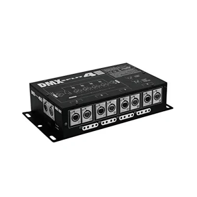 Abbildung von EUROLITE DMX Split 4 Splitter auf galvanisch getrennte Ausgänge, 3 polige &amp; 5 XLR Buchsen