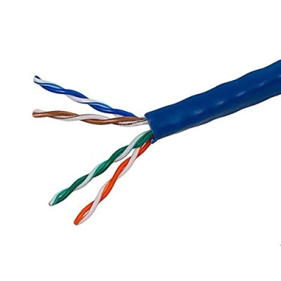 Abbildung von Monoprice 300 m 24 AWG Cat5e 350 MHz UTP Solid, Riser Rated (CMR), Bulk Ethernet blankes Kupferkabel Blau