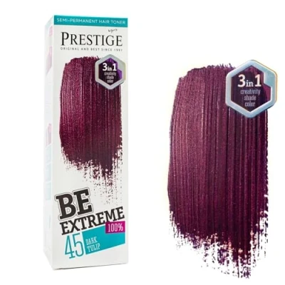 Abbildung von Vip&#039;s Prestige Be Extreme Semipermanenter Haartonisierer 45 Dark Tulip Reines Pigment Verleiht gefärbten oder grauen Haaren Farbe Temporäres Ergebnis Ammoniakfrei, Parabenfrei, PPD frei