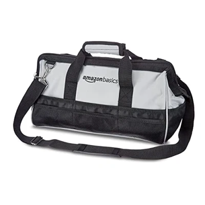 Abbildung von Amazon Basics Werkzeugtasche 41 cm, Graues,schwarzes