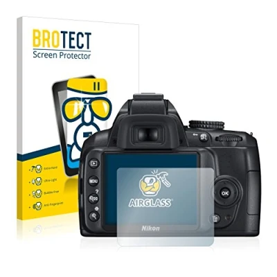 Abbildung von BROTECT Schutzglas für Nikon D3000 Schutzfolie Panzer Folie Glas [Extrem Kratzfest 9H, Anti Fingerprint, Ultra Transparent]