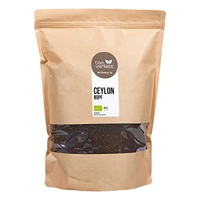 Abbildung von teeverliebt Ceylon (Bopf), 1000 g Bio Schwarzer Tee, loser Feinschnitt Tee aus kontrolliert biologischem Anbau, leckerer Schwarztee, 1 kg