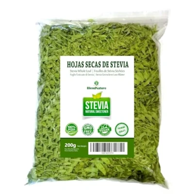 Abbildung von Getrocknete Steviablätter 100% natürlich Reine Auswahl 200g Vegan Geschenk Infusionskugel aus Edelstahl