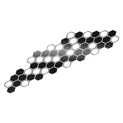 Abbildung von Foliatec 33960 Car Design Sticker Hexagon, 32 x 130 cm, Schwarz Chrom Matt