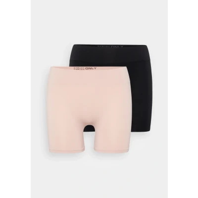 Abbildung von ONLY Onlvicky MINI Shorts 2 PACK Panties, Damen, Größe: S/M, Black/rugby tan