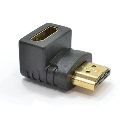 Abbildung von HDMI Männlich Zum Weiblich Rechts abgewinkelt Adapter 90 Grad