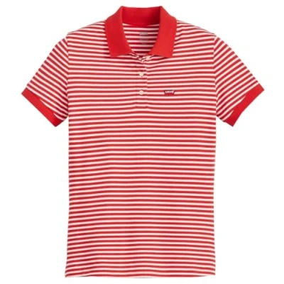 Abbildung von Levi&#039;s Poloshirt, Damen, Größe: Small, Marigold stripe mars red