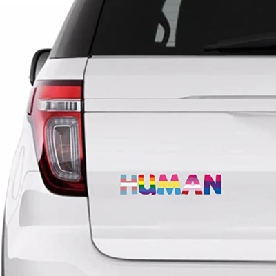 Abbildung von LGBT Pride Auto Aufkleber Fensteraufkleber Menschlicher Pansexueller Bisexueller LGBTQ Vinyl für Autos, LKWs, Pansexuell, Autoaufkleber, 15,2 cm