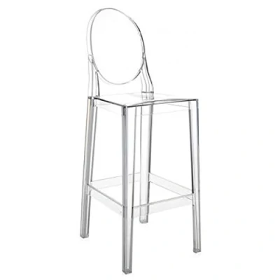 Abbildung von Kartell One More Hocker, 2er Satz, Glasklar, H. 75 cm