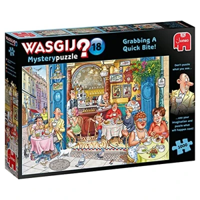 Abbildung von Jumbo Spiele Puzzle 19179 Wasgij Mystery 18 Happ Schnapp! 1000 Teile Puzzle, Puzzleteile, Made in Europe