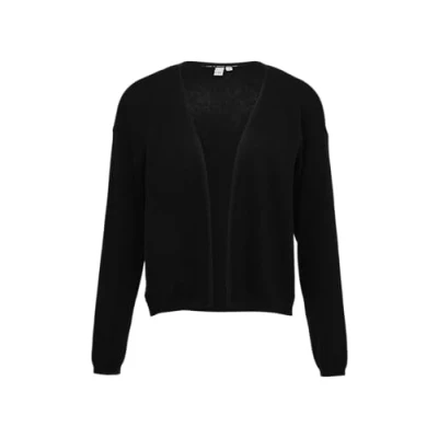 Abbildung von QS MIT ÜBERSCHNITTENER Schulter Strickjacke, Damen, Größe: Medium, Schwarz