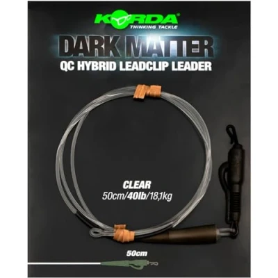 Abbildung von Korda Dark Matter Karpfenmontage QC Hybrid Clip Clear 50cm Karpfen Vorfächer