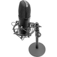 Abbildung von DIGITUS USB Kondensator Mikrofon inkl. Tischständer &amp; Pop Schutz Filter Plug Play Ideal für Online Meetings, Podcast, Studio und Live Streaming Schwarz