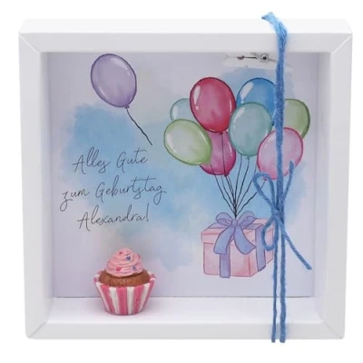Abbildung von ZauberDeko Geldgeschenk Verpackung Geburtstag personalisiert MIT Namen Luftballon