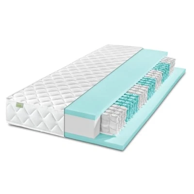 Abbildung von Taschenfederkernmatratze Ergo Flex, zwei unterschiedlich feste Liegeseiten (H2 und H3), Dreamstar, 17 cm hoch, orthopädische 7 Zonen Wendematratze