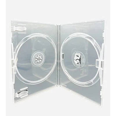 Abbildung von Amaray Doppel DVD Hüllen, Transparent, 10 Stück