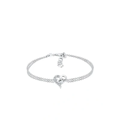 Abbildung von Elli Heart Armband silvercoloured, Damen, Größe: 17, Silver coloured