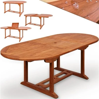 Abbildung von Deuba Gartentisch, Wetterfest Klappbar Holz FSC® zertifiziert 200cm 80kg Belastbarkeit