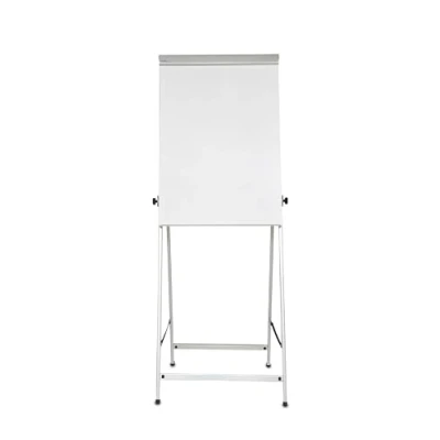 Abbildung von MAUL Flipchart MAULoffice 70 x 100 cm Stabile Magnettafel Mit Vierbein Gestell Höhenverstellbar Geeignet für Papier in verschiedenen Formaten Ablage Marker und Stifte Grau