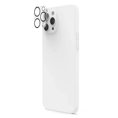 Abbildung von Hama Handy Kameraschutz für iPhone 13 Pro/13 Pro Max (iPhone Linsenschutz stoßfest, Kameraglas 9H, Schutzfolie case friendly, Kamera Abdeckung kratzfest, Panzerglas blasenfrei)