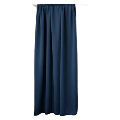 Abbildung von WOLTU Thermovorhang kälteschutz Verdunklungsvorhang Blickdicht mit Kräuselband für Schiene, 250g/m² Schwere Wärmeisolierende Vorhänge Gardinen Wohnzimmer Schlafzimmer, 135x245 cm Dunkelblau (1 Stück)