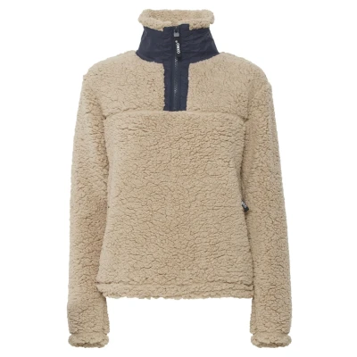 Abbildung von Oxmo Elina Fleecepullover, Damen, Größe: Large, Doeskin