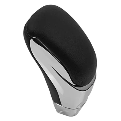Abbildung von Schalthebel Auto Für Mazda 3 5 6 8 MX CX 7 9 Automatik Chrom Styling Leder Getriebe Griffe Schaltknauf Hebel Shifter Stick Schaltknaufkopf (Color : Black Chrome1)
