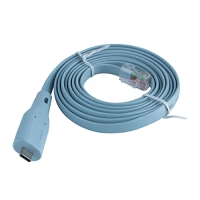 Abbildung von FTDI USB C Typ auf RJ45 RS232 Konsole Router Serielles Kabel für Cisco/Huawei zu Laptop (1,8 m)