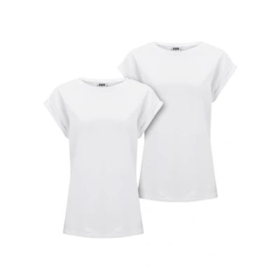 Abbildung von Urban Classics 2PACK Extended Shoulder TEE Tshirt basic, Damen, Größe: XL, White