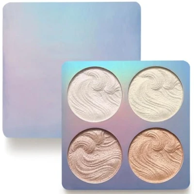 Abbildung von Lucoss Highlighter Palette, Baking Bronze Puder Langlebige Wasserfeste Gebackene Palette Makeup Baked Brilliant Erhellen Sie Hautfarbe Face Contour Powder