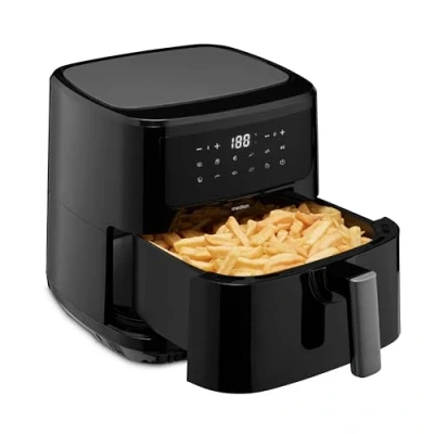 Abbildung von Medion Heißluftfritteuse &quot;mit 2 Heizelementen MD11750 P10 XL Duo, großer&quot;, 2000 W, Fassungsvermögen 6,8 l, Frittierkorb; Nutzinhalt 6,3 L; Schüttelalarm, 9 Automatikprogramme