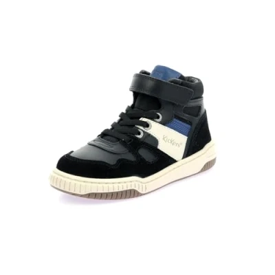 Abbildung von Kickers KICK92 Unisex Sneaker high für Kinder, Größe: 26, Noir/bleu Schuhe
