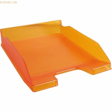 Abbildung von Exacompta 11346D Premium Briefablage Combo Midi DIN A4. Ideale Briefkörbe für Ihre Organisation. Robuste und stapelbare Ablagekörbe mandarine translucent